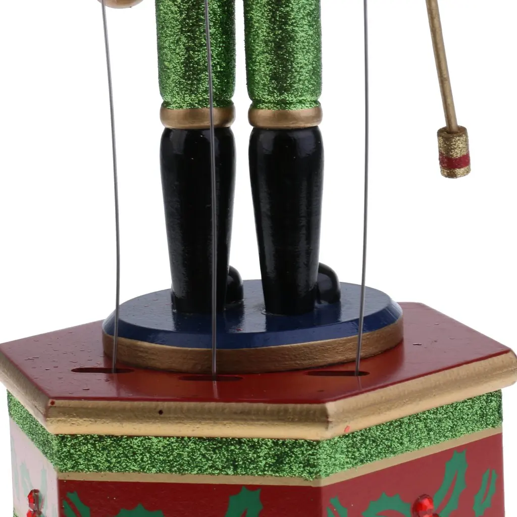 Natal para a Criança 32cm de Madeira Nutcracker Boneca Estatueta Caixa Música Casa Ornamento Decoração Brinquedo Aniversário Presente Família Amigos 7 High Quality Brinquedos e hobbies
