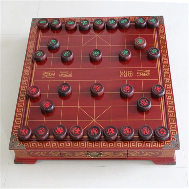 HOT SALE 1 Set Antique Wooden Chinese Chess Game Desktop 50MM Old Mahogany Red Suanzhimu China HOT SALE 1 Set Antique Wooden Chinese Chess Game Desktop 50MM Old Mahogany Red Suanzhimu China