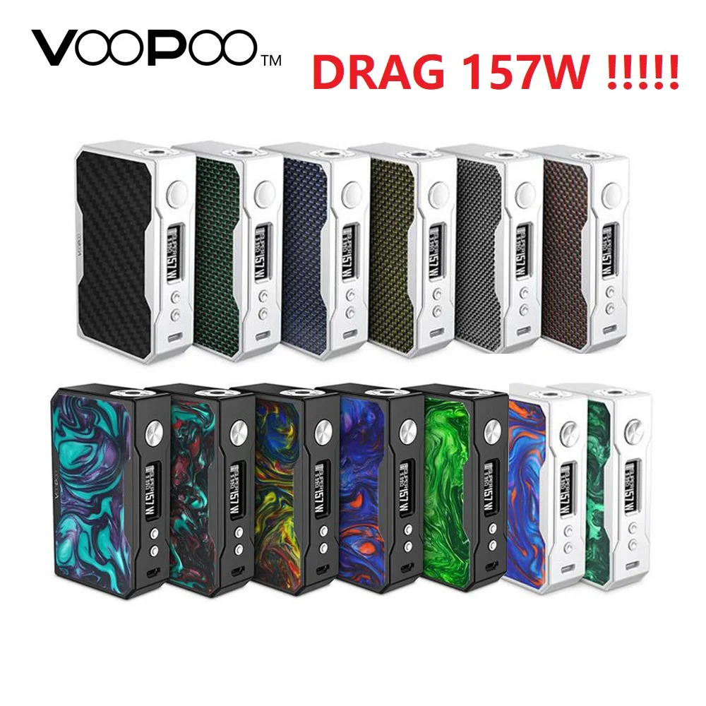 Beste Originele Voopoo Slepen 2 177W Tc Doos Mod E Sigaret Slepen 157W Doos Mod Vape Met Ons gene Chip Vape Mod Vs Voopoo Vinci Mod Kit