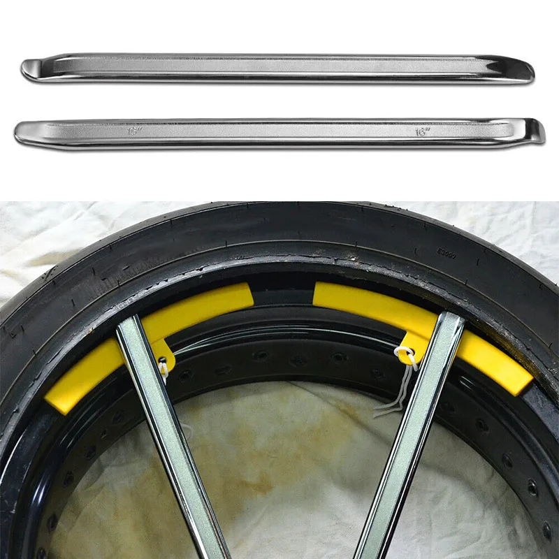 

Car Tire Rods Tool Lever Changer Rim Protector Manganese Steel Anti-slip Supplies Accessories Kit 2pcs