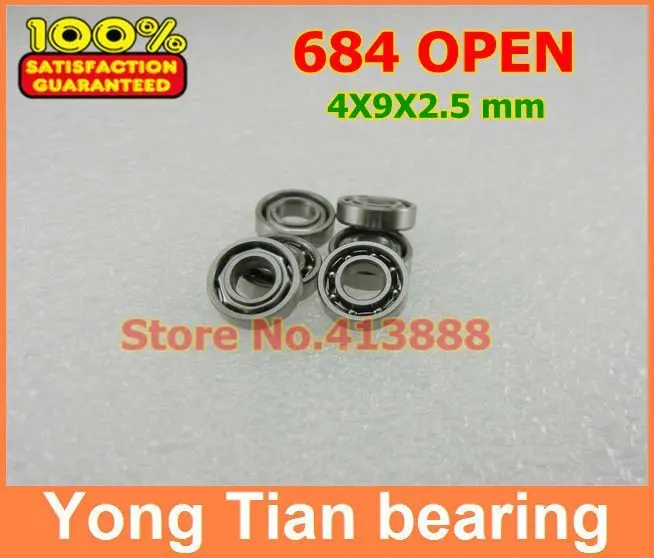 

684 OPEN Height2.5mm Miniature Deep Groove ball bearing 4*9*2.5mm 684A AX4 MR618/4 684 OPEN 684K 4X9x2.5 mm