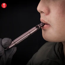 Bolígrafo táctico de seguridad para defensa Personal, resistente al agua, con silbato de alta frecuencia, de acero de tungsteno