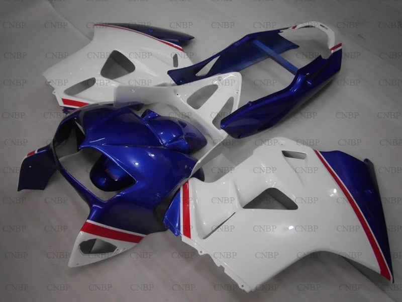 Для Honda VFR800 1998-2001 Обтекатели VFR 800 2001 Abs обтекатель VFR800 2001 сине-белые зализа Abs - Цвет: COMPRESSION mold