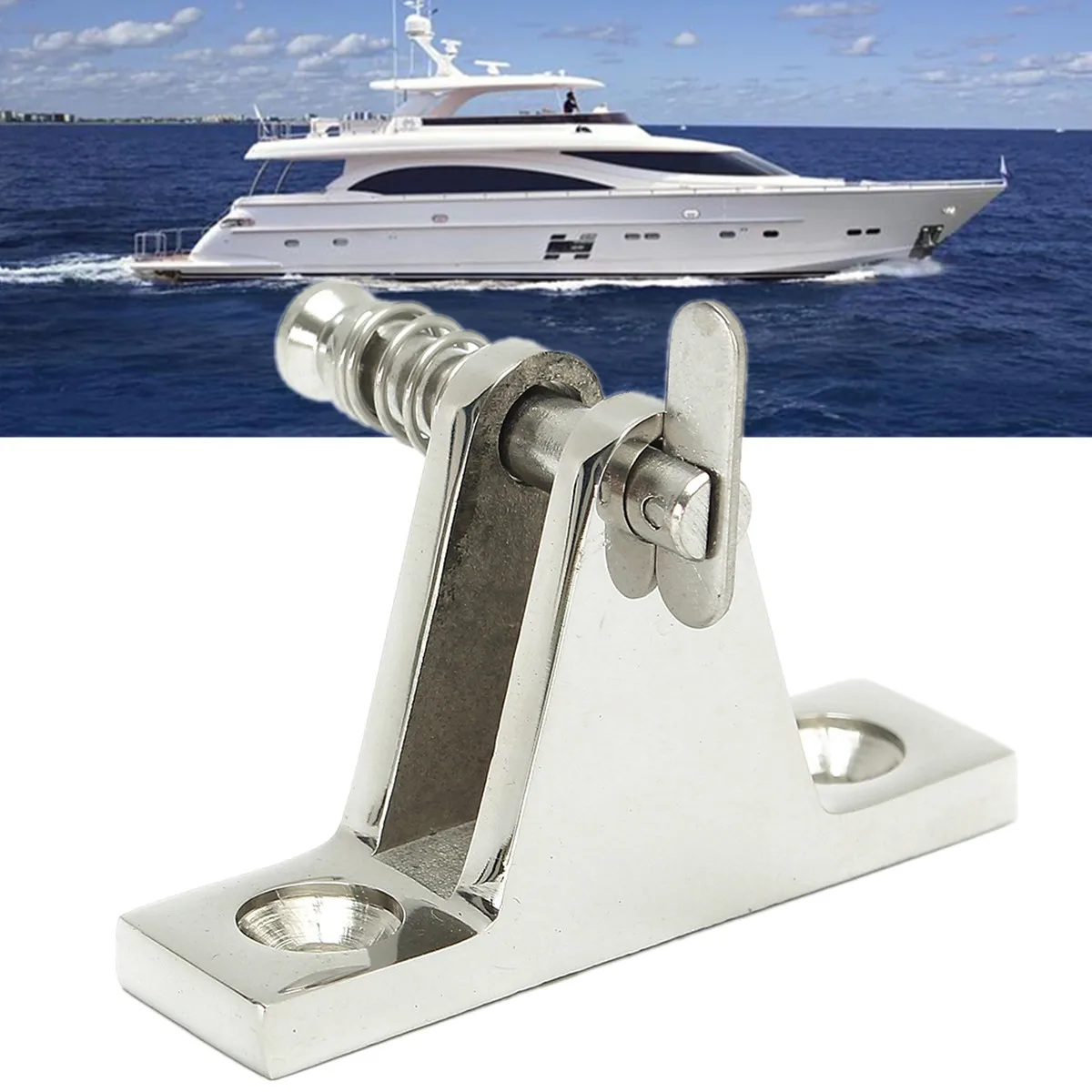316 Stainless Steel Deck Hinge Boat Bimini Top Fitting 90 Degree Quick