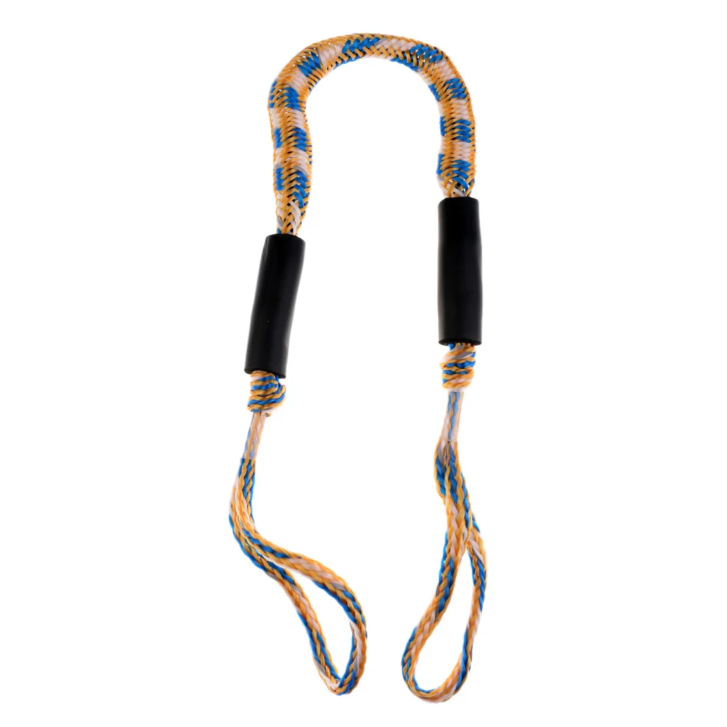 3.5 ft Bungee Cord Rope Dock Lines Shock Cord Boat Docking Stretch with double Loops Marine Dock Bungee Tie 