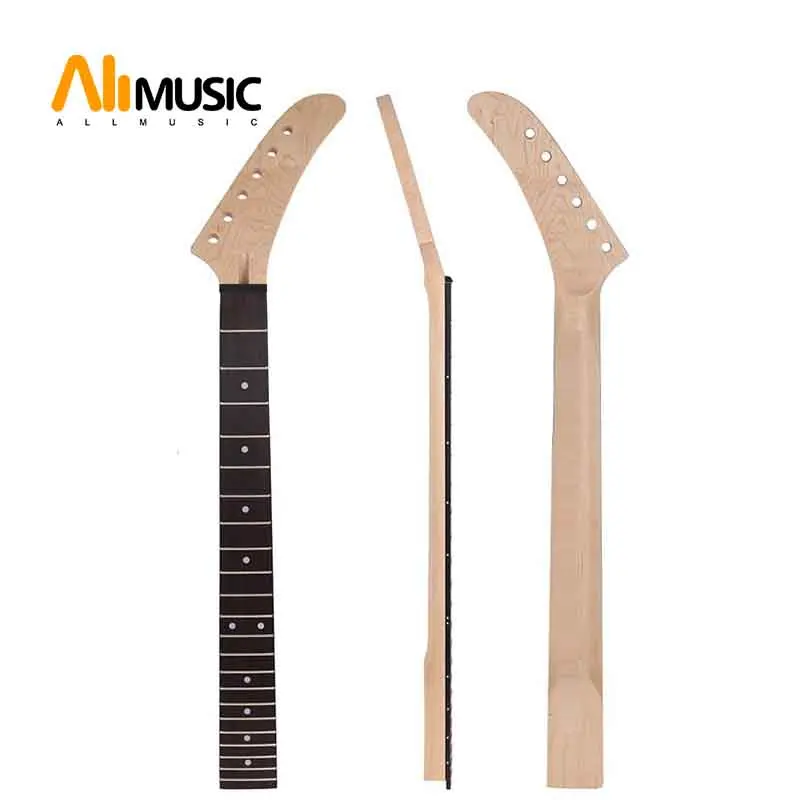 

22 Frets Banana Maple Guitar Neck Rosewood Fingerboard White Dot Inlay for ST Strat Guitar Replacement Guitar Parts