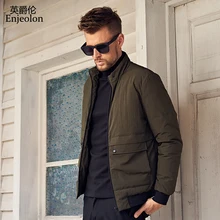 Enjeolon, брендовый Зимний пуховик, мужской светильник, толстая парка, пальто, мужское одноцветное пальто с карманами, мужской пуховик, 3XL, MF0112