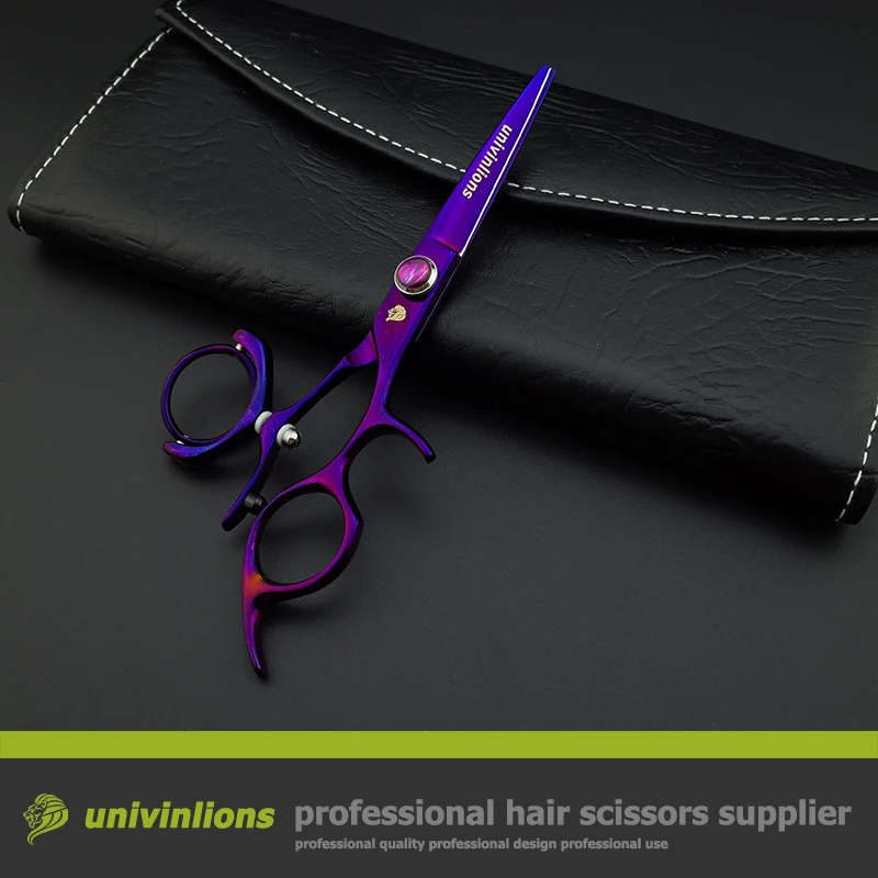 5.5" VG10 swivel thumb hair cutting shears japanese hairdressing scissors rotating thumb shears