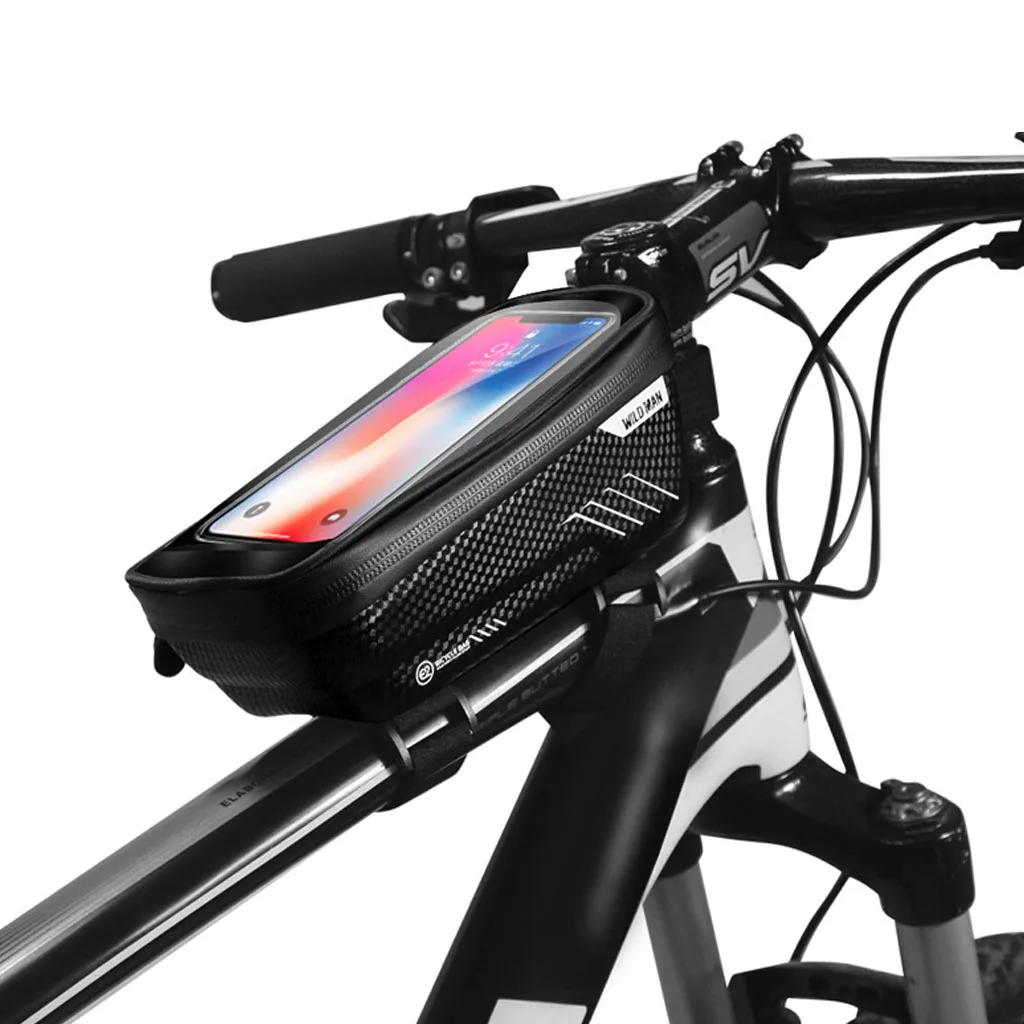 

Mountain Bike Bag Rainproof Waterproof Mtb Front Bag 6.2inch Mobile Phone Case Bicycle Top Tube Bag Cycling Accessories