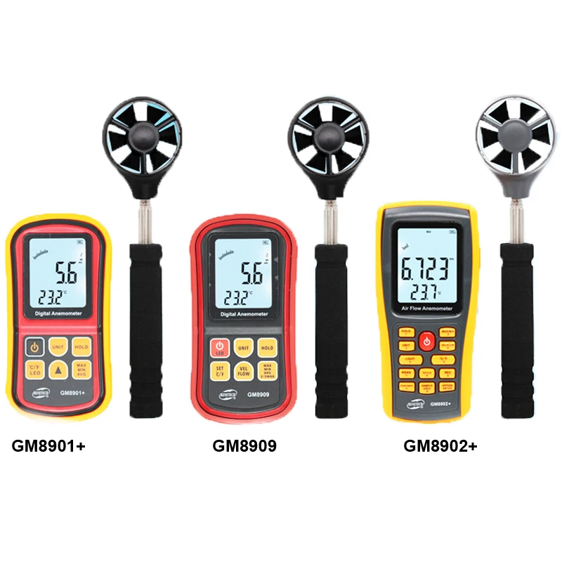 

Digital Anemometer wind speed meter anemometer CFM/CMM Air Flow instrument Gauge Temperature LCD Display