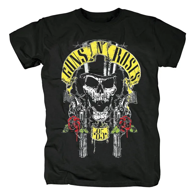 23 designs Streetwear Vintage Guns N' Roses GNR Rock Band Brand shirt 3D skull bone Cross heavy