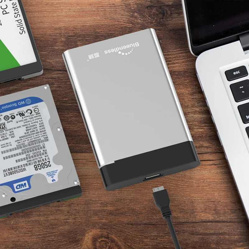 Корпус для внешнего жесткого диска 2 5 дюйма sata USB micro B 3 0/Type C 1 алюминиевый чехол 7