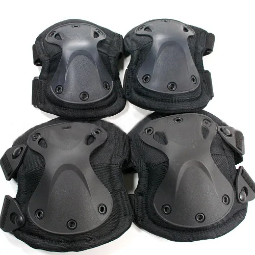 Airsoft Tactical Adjustable Hunting Knee & Elbow Protective Pads Set Protector Gear Sports