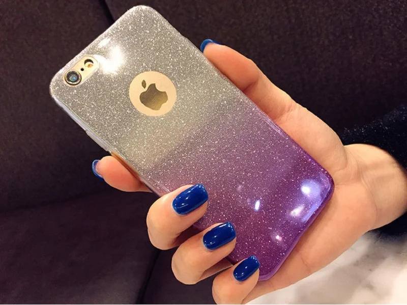 

Gradient Color Glitter TPU Phone Case For iPhone 5 SE 5S 6 6S Plus 6Plus 6SPlus 7 Plus Back Cover Case Fundas Capa For iPhone6