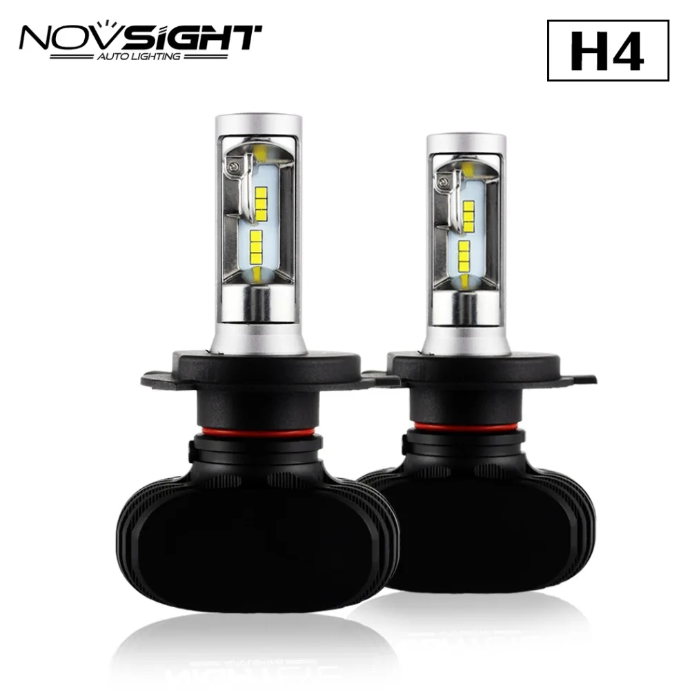 NOVSIGHT H4 9003 HB2 50W 8000LM 6500K CSP LED Car Headlight Conversion