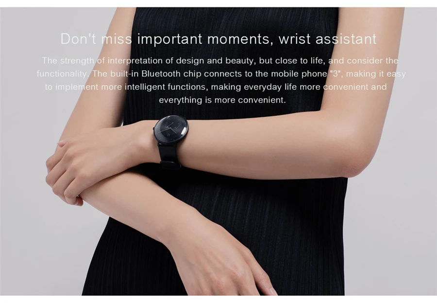 Xiaomi Mijia Smart Quartz Watch Fashion SmartWatch Call Reminder Alarm Vibaration Intelligent Pedometer Waterproof men Mi Watch