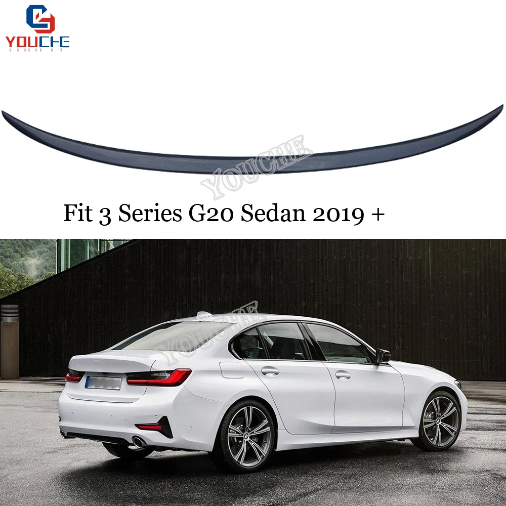 

G20 Carbon Fiber Spoiler M3 Style For BMW NEW 3 Series G20 330i 340i 4-Door Sedan 2019 + Rear Trunk Boot Lip Wing