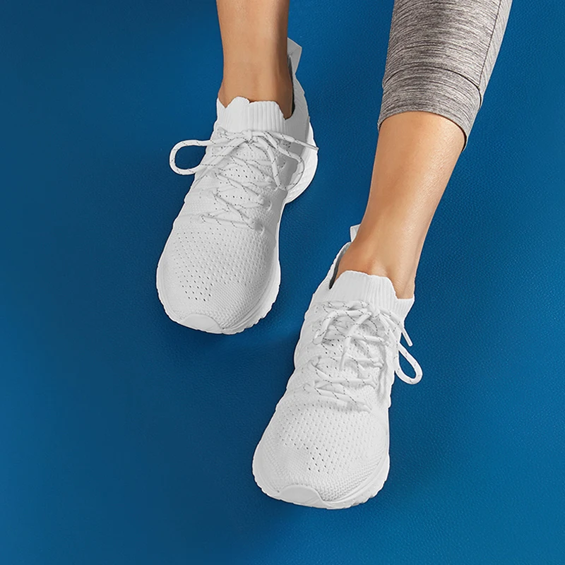  Xiaomi Mijia 2 Sneaker Smart Sport Shoes Uni-moulding Techinique Fishbone Lock System Elastic Knitt