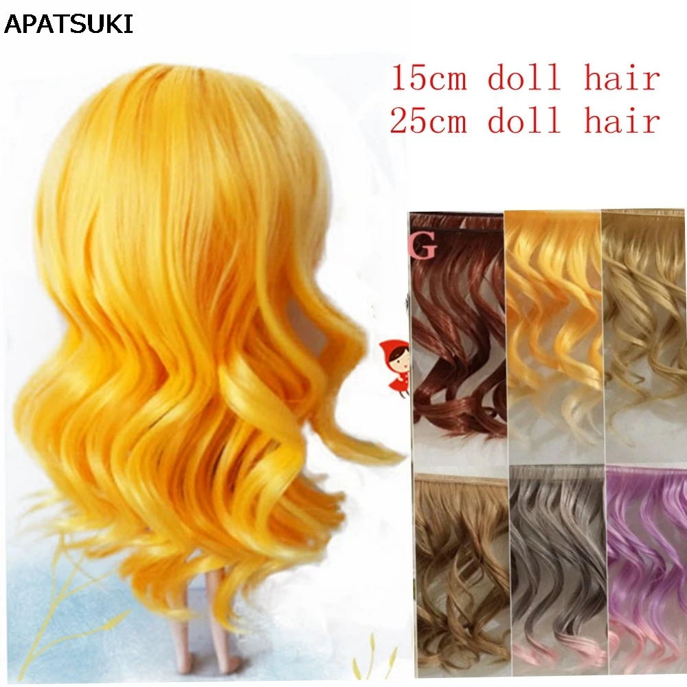 

1PC Doll Wig BJD Doll Hair For Barbie Doll Wig DIY High-temperature Wire Handmade Natural Curly Wigs Big Hair Curls Row
