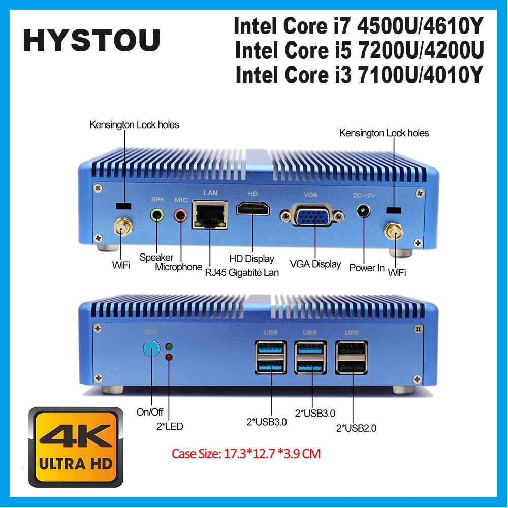 Core i7 Mini PC 4500U Windows 10 pro Безвентиляторный Компьютер celeron 2955u HDMI HD 4K HTPC Linux Настольный Linux i5 7200U DDR4 ram|Мини ПК| | АлиЭкспресс