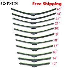 Universal U-type Soft Frameless Bracketless Rubber Car Windshield Wiper Blade 12″ 14” 16” 18” 19” 20” 21” 22” 24” 26”