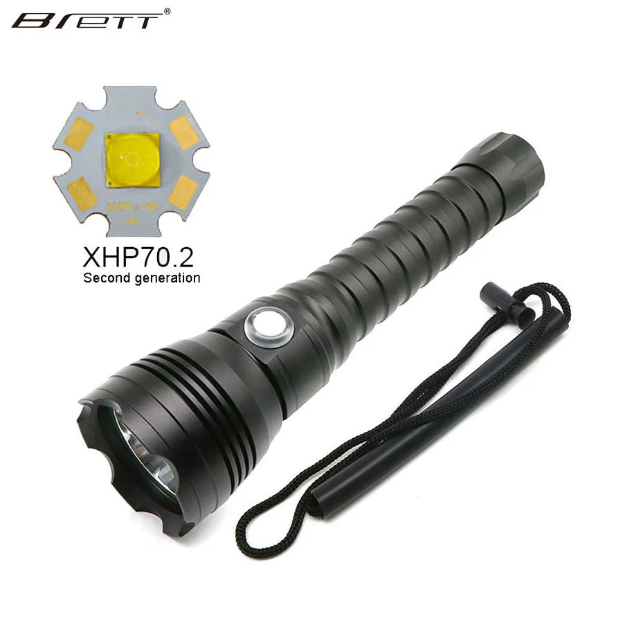  LED Diving Flashlight Torch CREE XHP70.2 LED 4000 Lumens Waterproof 100m Led Tactics Flashlights Wi - 32688094308