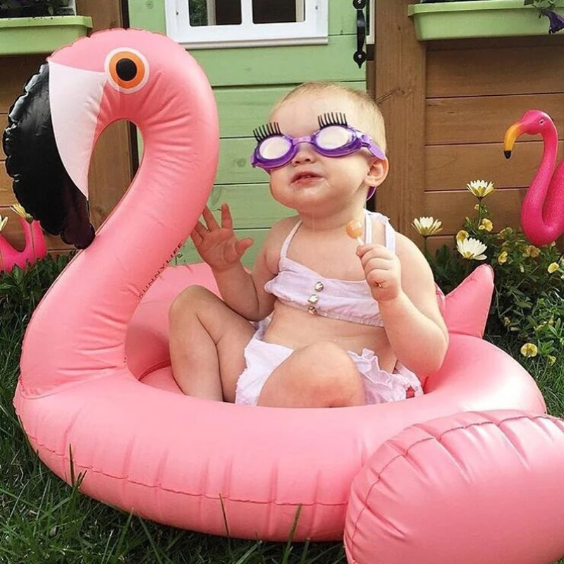 Inflatable Flamingo Pool Rafts Ride on Goose Summer Toys Kids Fun Swimming Water Beach Party Pool Game Toy Dmuchany Flaming Rose