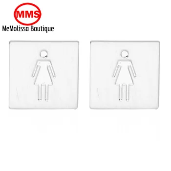 

MeMolissa 2017 Fashion The Toilet Sign Skeleton Symbol Cufflink Cuff Link Luxury Brand Copper Material Big