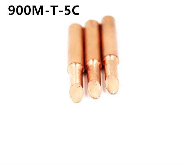 

3piece 900M-T-5C Diamagnetic copper soldering iron tip Lead-free Solder tip 933.376.907.913.951,898D,852D+ Soldering Station