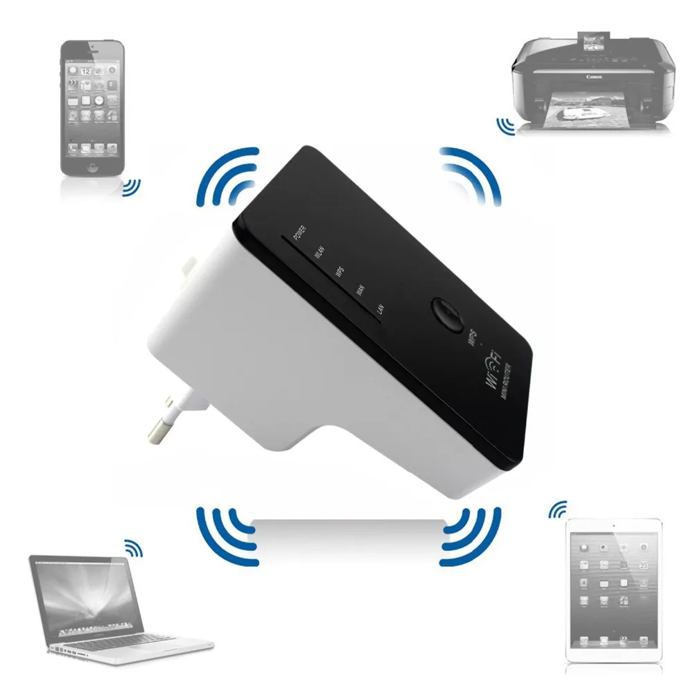 

NOYOKERE New 300Mbps Wireless-N WiFi Mini Router Repeater Range Extender Booster 802.11n/g/b EU US plug