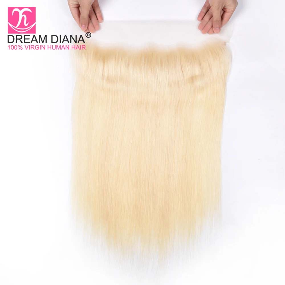 DreamDiana Remy 613 Peruvian Straight With Frontal 613 Bundles And Frontal 100% Human Hair Platinum Blonde Bundles With Frontal DreamDiana Remy 613 Peruvian Straight With Frontal 613 Bundles And Frontal 100% Human Hair Platinum Blonde Bundles With Frontal