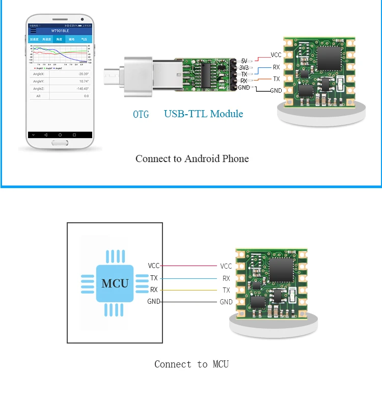 Witmotion WT901 AHRS MPU9250 9-осный Акселерометр, 3-осевой электронная гироскоп+ разгон+ Угол+ магнитометр, ttl данных Outout