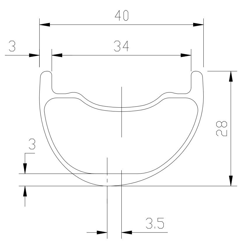 Clearance 29er MTB AM ENDURO 40mm asymmetric carbon rim 28mm deep clincher tubeless UD 3K 12K matte glossy 24H 28H 32H 36H hookless wheel 2