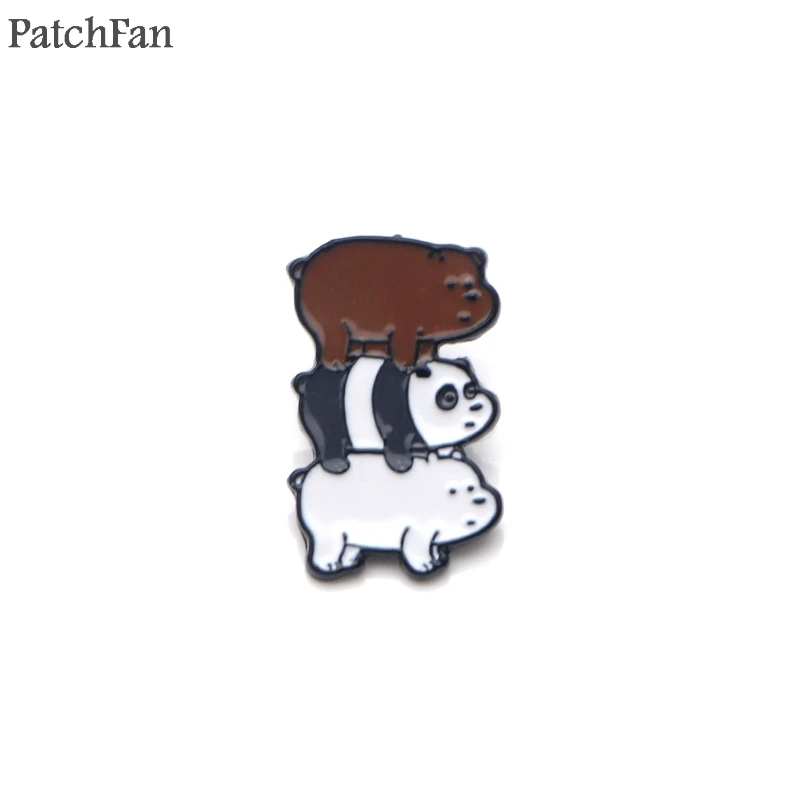 Patchfan Мы Голые Медведи Мультфильм цинковый сплав галстук булавки значки para рубашка сумка Одежда Кепка рюкзак броши для обуви значки медали A1605