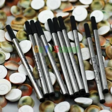 10 шт. стандартный ролик мяч Сменные стержни для ручек черные чернила