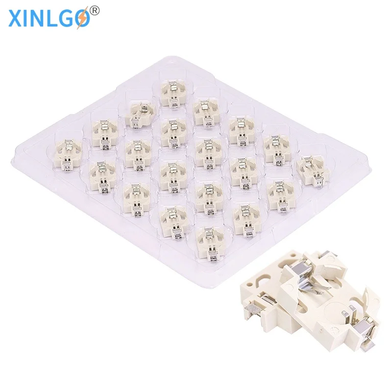 

20 Pcs CR1616 CR1620 CR1632 Cell Button Battery Holder Power supply and power module 2 Terminals SMD Surface