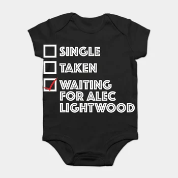

Baby Onesie Baby Bodysuits kid t shirt Waiting For Alec Lightwood Men& Black
