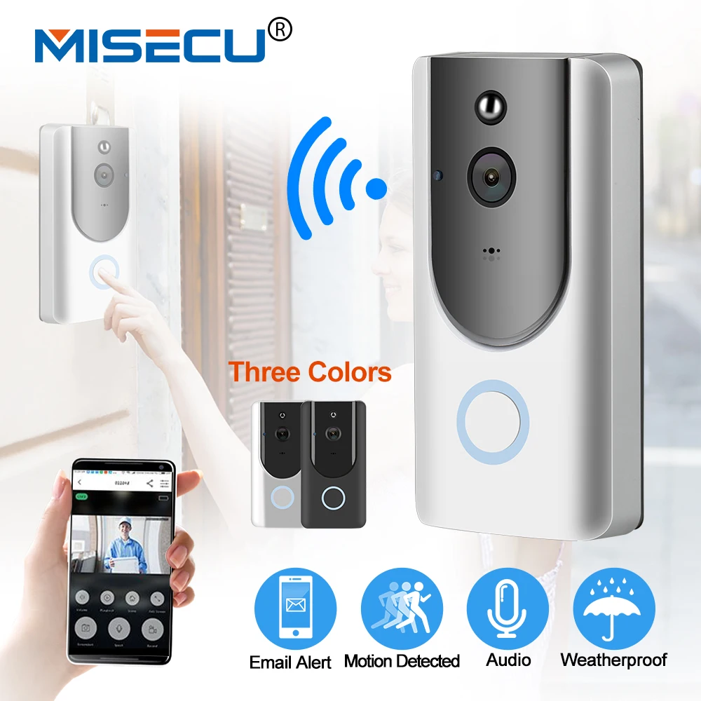 IP видеодомофон MISECU умный Wi Fi дверной звонок с камерой 720P ночное видение ИК датчик