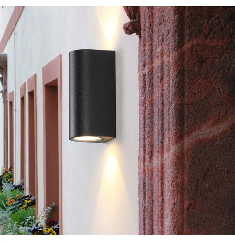 220 В 110 В светильник IP44 светодиодный Черный наружный настенный светильник наружный водонепроницаемый для дома снаружи крыльца ворота балкон сад веранда