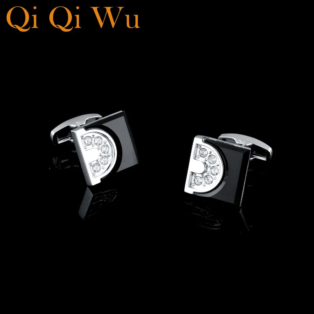 QiQiWu квадратные стразы запонки мужские свадебные роскошные для французских