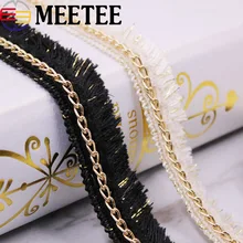 5Yards Gold Silver Chain Embroidered Lace Trim Ribbon Fringe Tassel Lace Trimming Fabric Wedding Dress Curtain DIY Sewing Crafts 5Yards Gold Silver Chain Embroidered Lace Trim Ribbon Fringe Tassel Lace Trimming Fabric Wedding Dress Curtain DIY Sewing Crafts