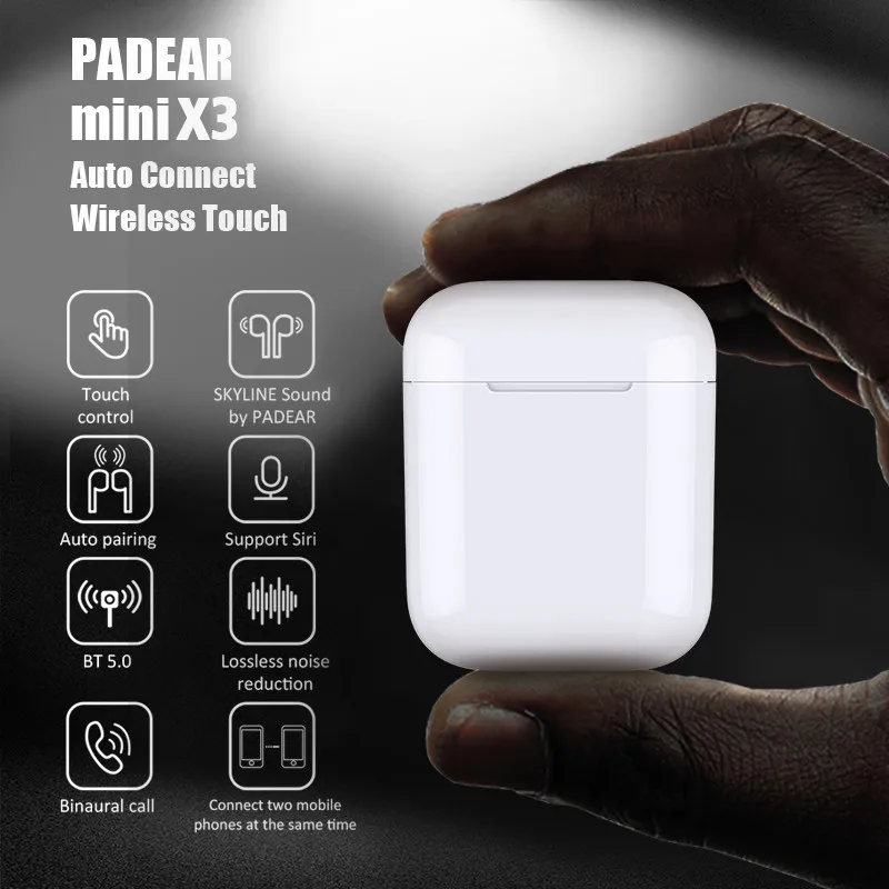 Padear новые мини X3 Bluetooth гарнитура наушники беспроводные наушники для Iphone Android 6/7/8/PLUS X xs RS Max Sumsung