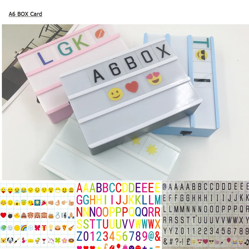 2018 Premuim A6 Lightbox Light Letters Combination Cinematic Light Box Card Led Lamp Luminous Box D - 32894197925