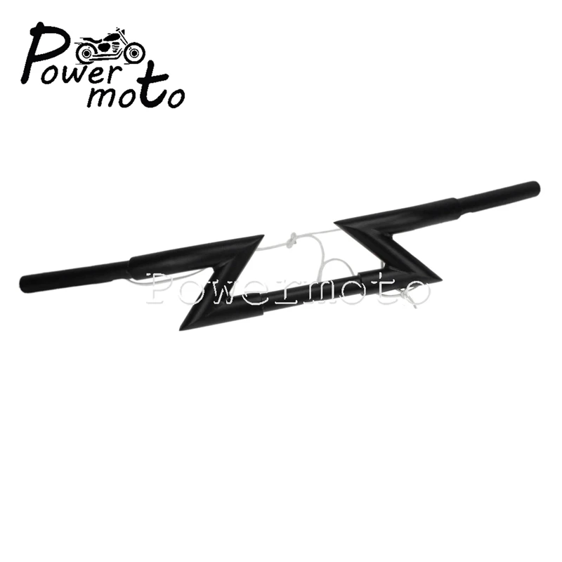 Черный мотоцикл " Z бар натяжитель 4" Rise 3" широкий 25 мм руль для Harley Sportster Dyna Fat Bob кафе, Рейсер, чоппер