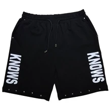 Мужские шорты-шаровары с заклепками в стиле хип-хоп в стиле панк для бега, мужские повседневные Хип-хоп уличные пляжные шорты для скейтборда Бермуды