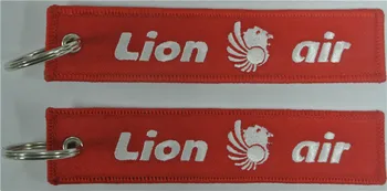 

Lion Air Embroidered Keychain with Customized Embroidered Logo, Accept Any Color and Size