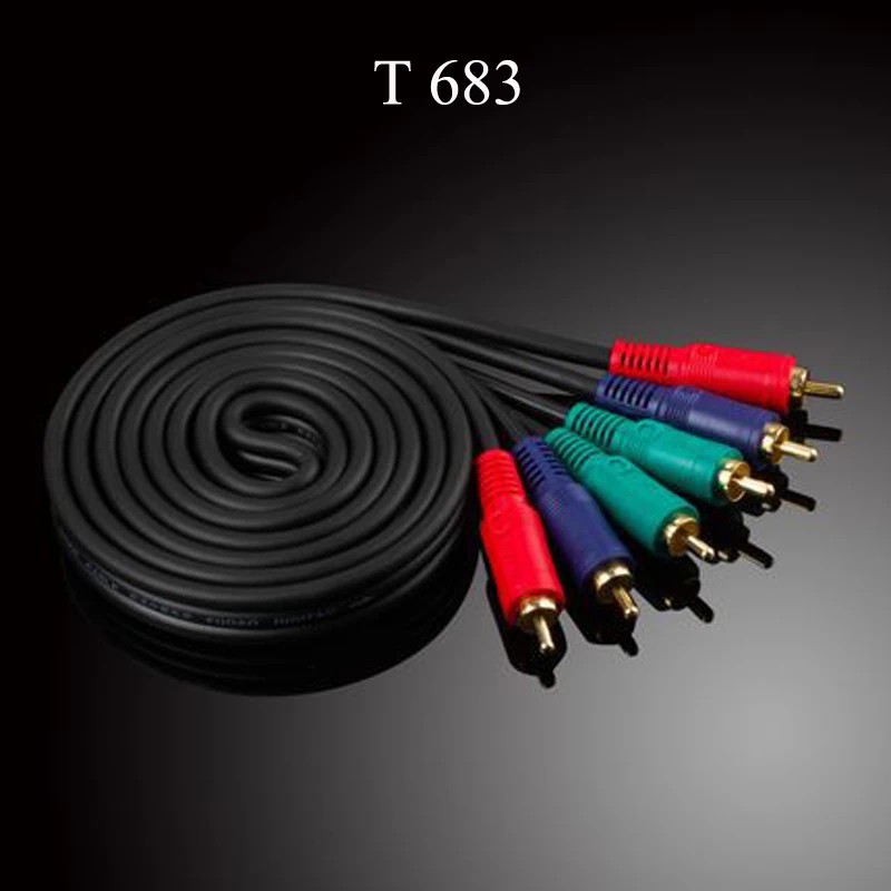 Позолоченный кабель GUSUO Ypbpr 3RCA к 3 RCA RGB M/M композитный AV Аудио Видео RC Adpater 1 8 м 30