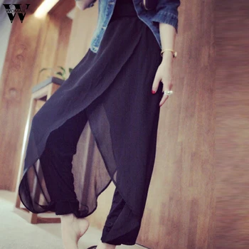 

Womail Women Pants Summer Fashion Loose pants Casual Daily High Waist Long Trousers Ladies Wide-leg Pants plus size 5XL M531