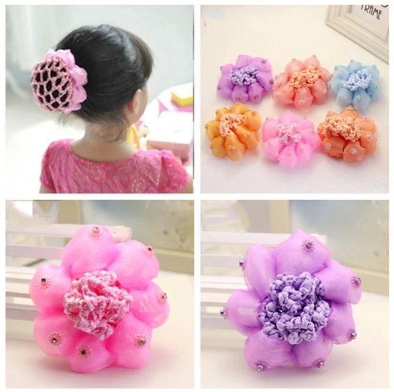 

New Sweet Baby Girl Dancing Updo Hair Net Snood Children New Hair Decoration Top Sell Dance ballet hair ornaments