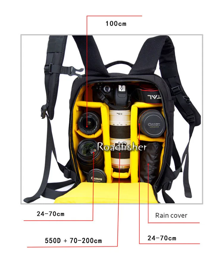 Camera backpack bag insert HS135-17